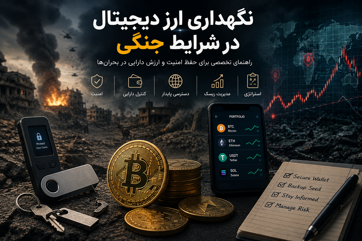 راهنمای تخصصی نگهداری ارز دیجیتال در شرایط جنگی