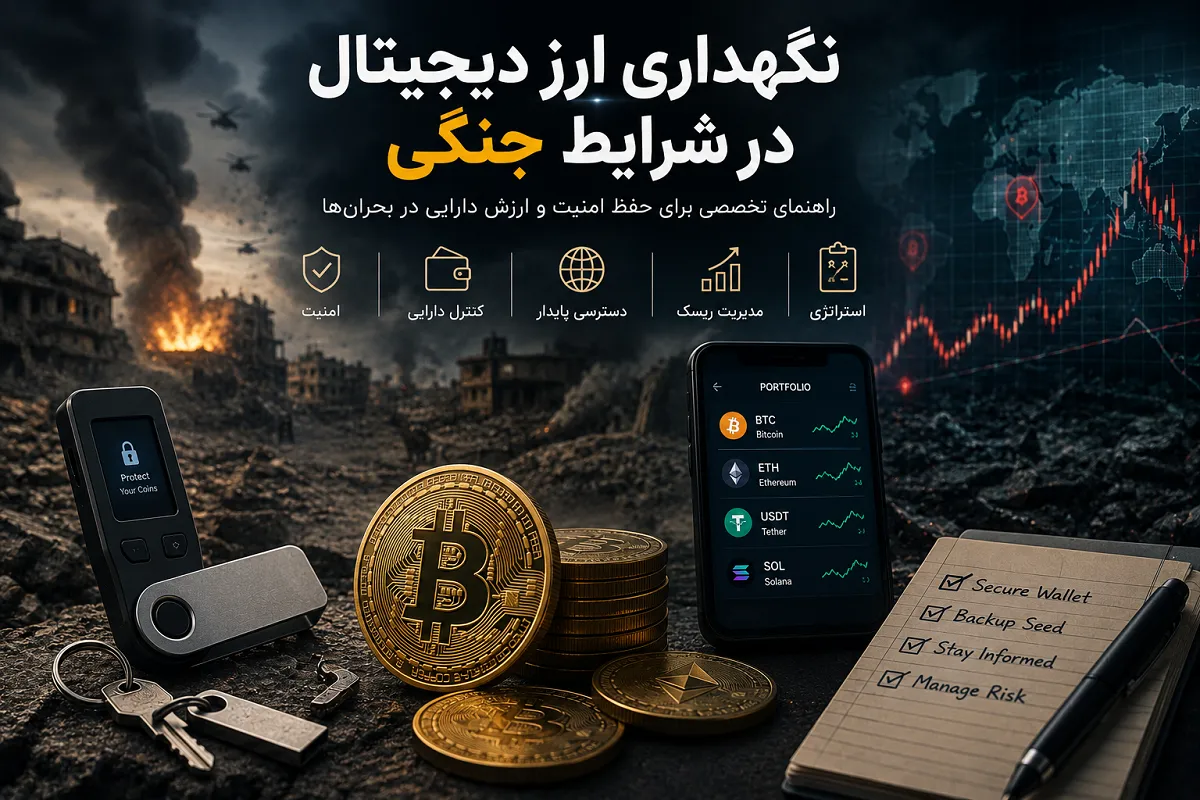 راهنمای تخصصی نگهداری ارز دیجیتال در شرایط جنگی